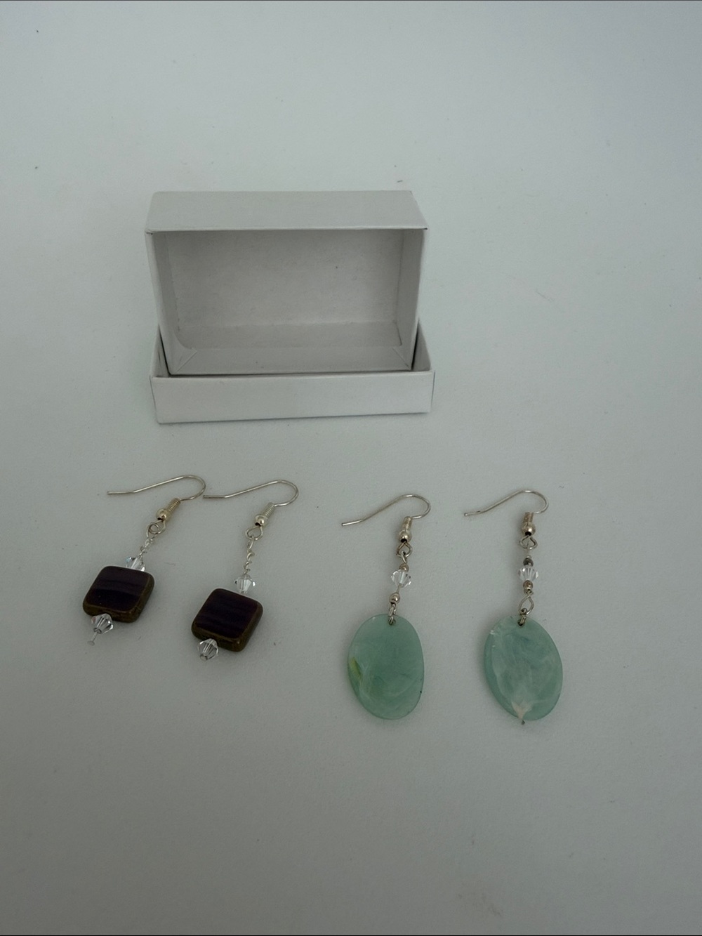 Green and Purple Dangle Earring Set — Lightweight Women’s Earrings